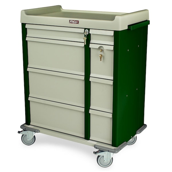 Aluminum Punch Card Medication Cart for Senior Care Facilities, 600 Punch Card Capacity, Key Lock